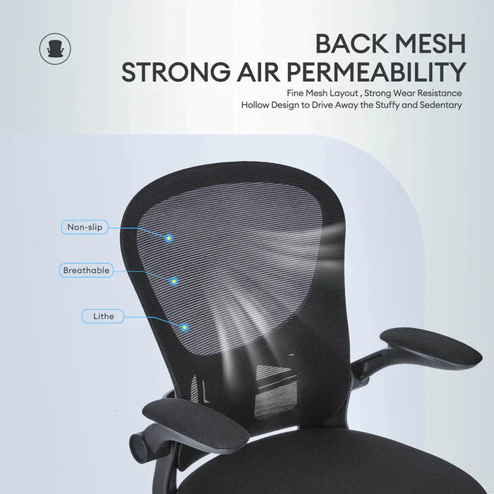 DEALMAKER Ergonomic Office Chair, Adjustable Cushion Lumbar Support Mesh Desk Chair With Silent Wheels Gaming Chair
