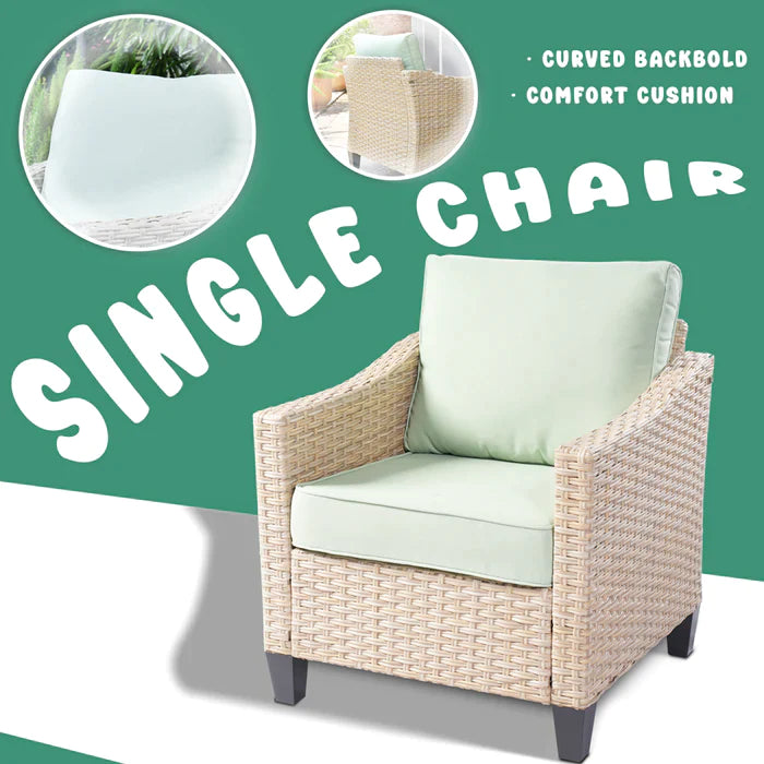 DEALMAKER Outdoor Patio Furniture Set 5-Piece with Cushions All Weather Wicker