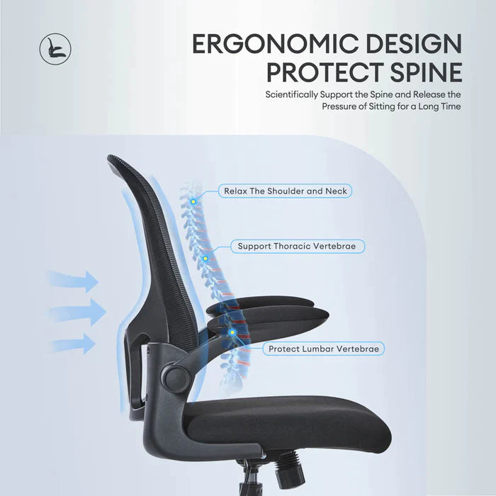 DEALMAKER Ergonomic Office Chair, Adjustable Cushion Lumbar Support Mesh Desk Chair With Silent Wheels Gaming Chair